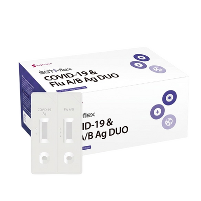Prueba Rápida De Antígeno Duo Para Detección De Covid-19 + Influenza A+B - Caja Con 25 - Sgti -Flex marca Sugentech