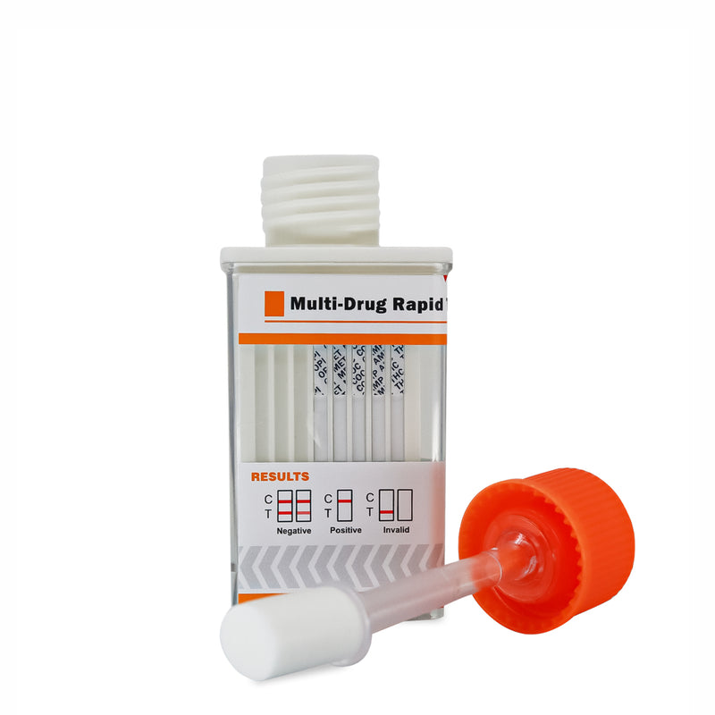 Cargue la imagen en el visor de la galería, DSD-867-C Prueba de droga en saliva 6 Parámetros (MET50/COC20/AMP50/BAR50/BZO10/THC12) en vaso - Caja con 20 pruebas