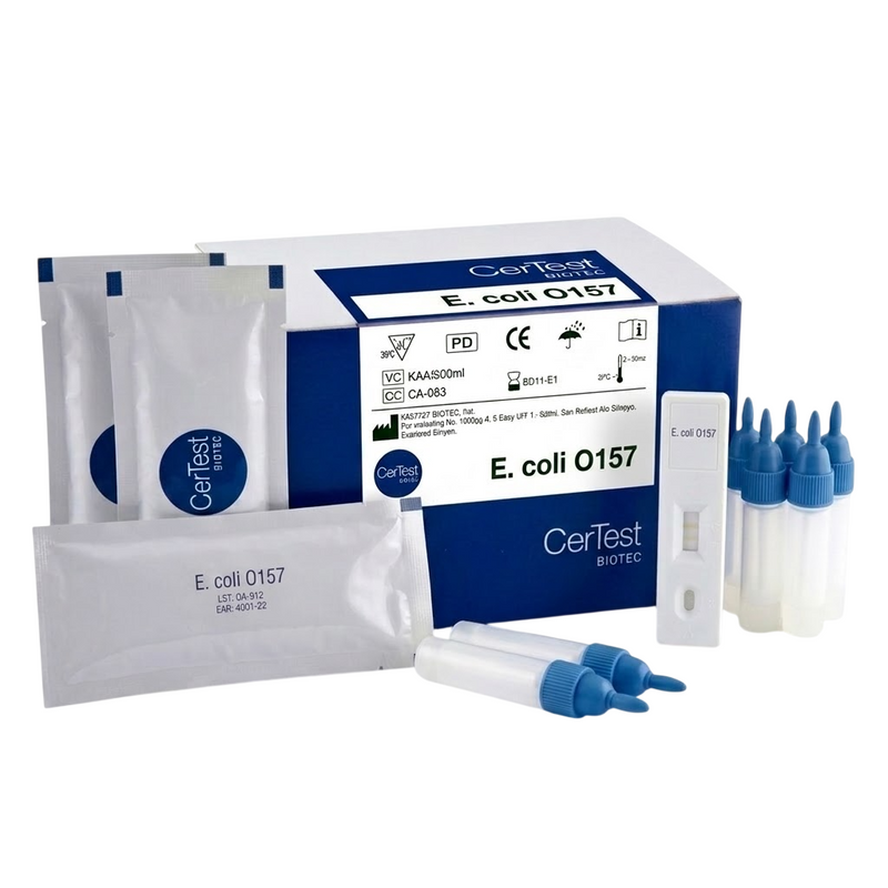 Cargue la imagen en el visor de la galería, Prueba para detección de E. Coli (O157:H7) en cassette - caja con 20 pruebas - marca CerTest