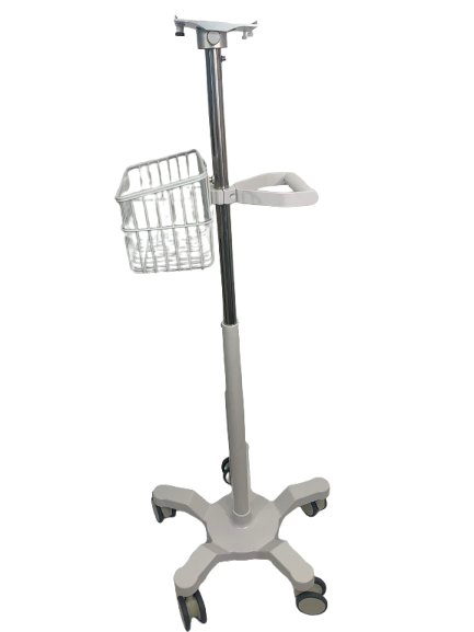 Carrito Para Traslado De Monitor Y Ecg, Con Canastilla Y 5 Ruedas Catálogo: KN0001