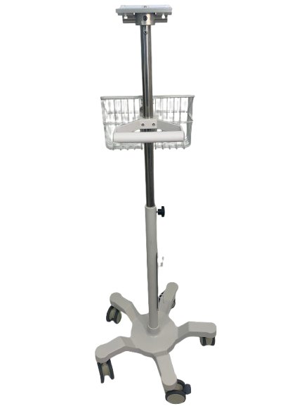 Carrito Para Traslado De Monitor Y Ecg, Con Canastilla Y 5 Ruedas Catálogo: KN0001