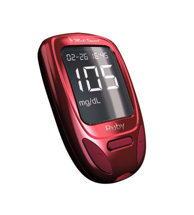 Glucómetro Ruby - Medidor De Glucosa En Sangre (Solo Equipo) marca Medismart