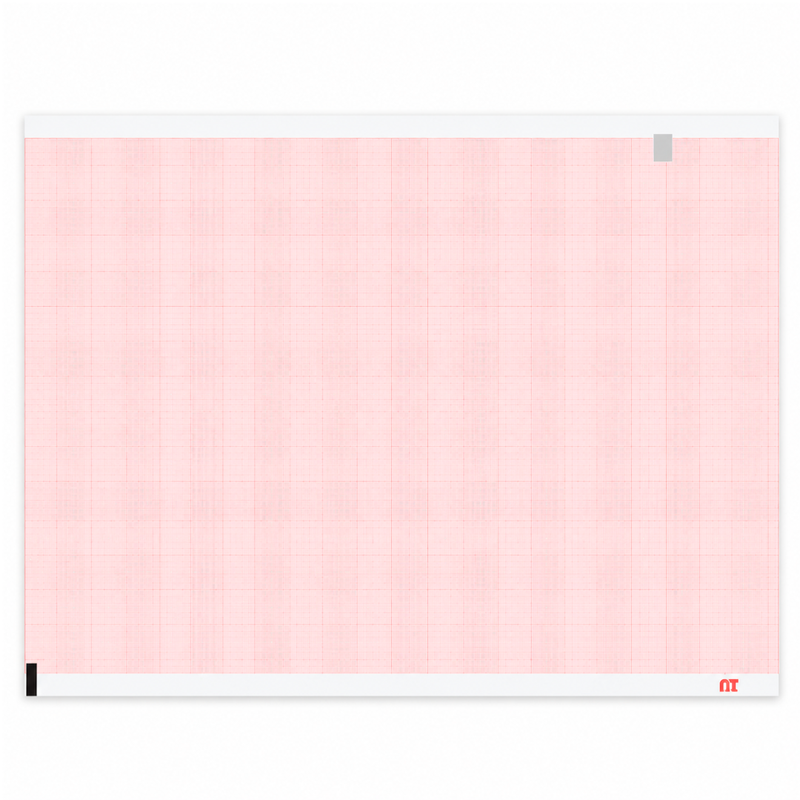 Cargue la imagen en el visor de la galería, Papel graficado en rojo. Medidas: 21.5cm*28cm Doblado en Z de 200 hojas. Doble sensor Para QUINTON/Q-STRESS/Q710. marca NT