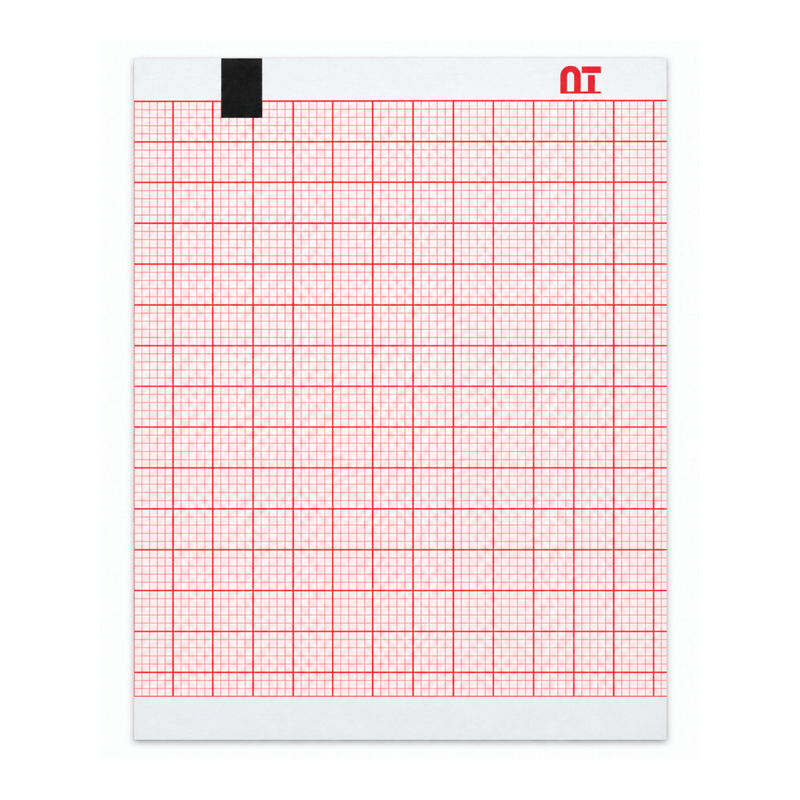 Cargue la imagen en el visor de la galería, Papel graficado en rojo. Medidas: 8cm*7cm Doblado en Z de 315 hojas. Para ECG Schiller 2.157026 AT101. marca NT