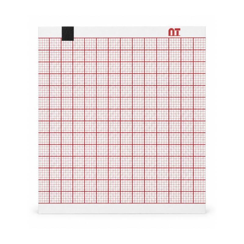 Cargue la imagen en el visor de la galería, Papel graficado en rojo. Medidas: 80cm*90cm Doblado en Z de 280 hojas. Hellige-Marquette Mac 400 marca NT