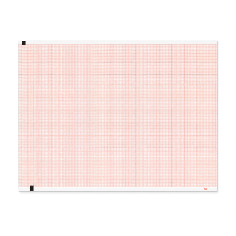 Cargue la imagen en el visor de la galería, Papel graficado en rojo. Medidas: 21.0 cm*28.0cm Doblado en Z de 100 hojas. Para ECG Schiller AT102 G2 marca NT