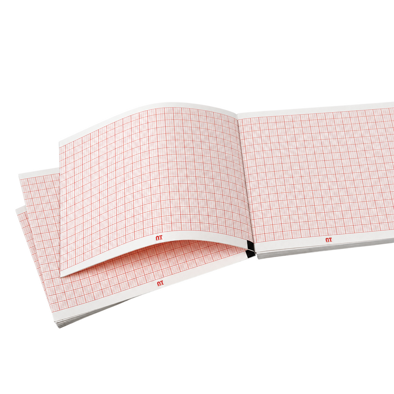Cargue la imagen en el visor de la galería, Papel graficado en rojo. Medidas: 11cm*14cm Doblado en Z de 100 hojas. Para NIHON KOHDEN FQW110-2-140. marca NT