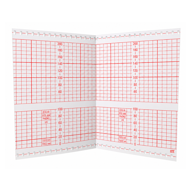 Cargue la imagen en el visor de la galería, Papel graficado en rojo. Medidas: 15.1cm*10cm Doblado en Z de 200 hojas.Phillips marca NT