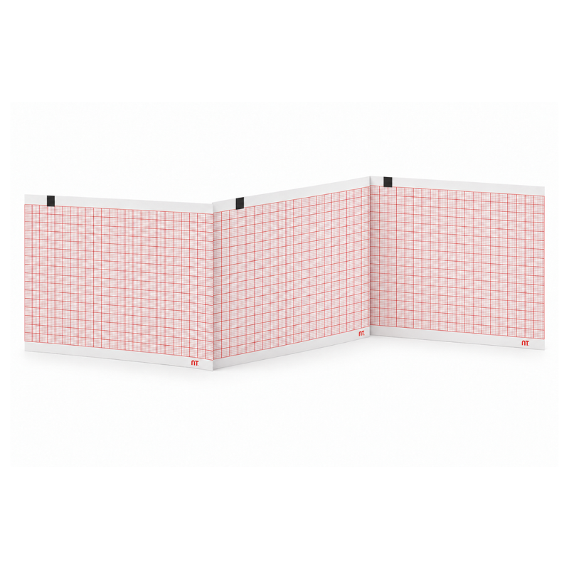 Cargue la imagen en el visor de la galería, Papel graficado en rojo. Medidas: 11.4cm*15cm Doblado en Z de 100 hojas. SCHILLER FT-1 marca NT
