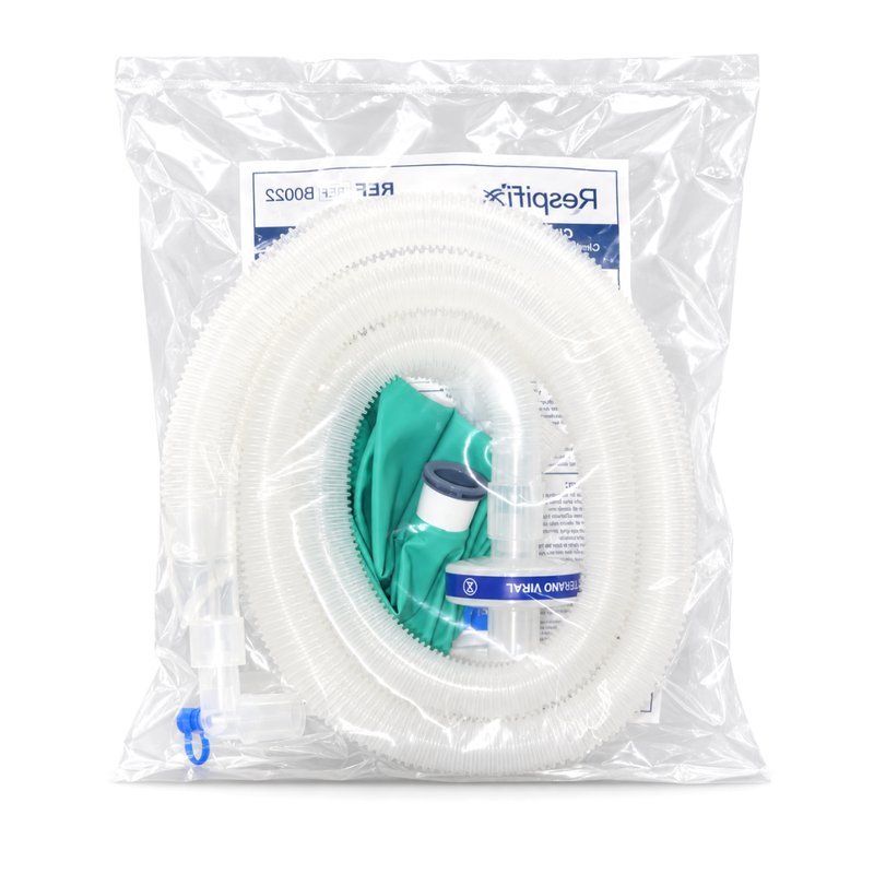 Cargue la imagen en el visor de la galería, Circuito De Anestesia Circular Adulto 60" (152Cm) Con Puerto, Filtro Antibacteriano Viral Y Bolsa De 3L marca Respifix