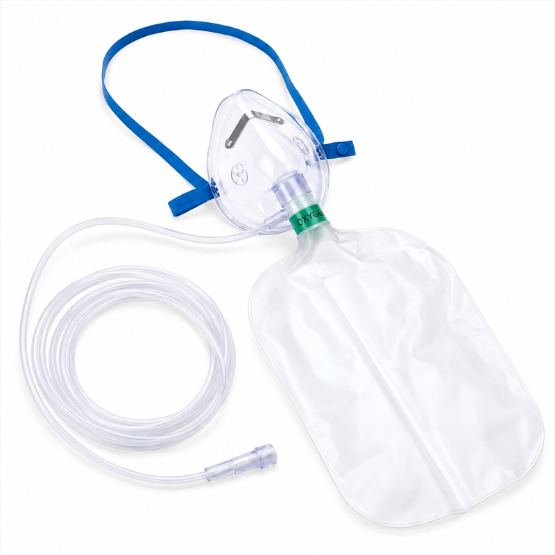 Cargue la imagen en el visor de la galería, Mascarilla Para Oxigeno Adulto Con Bolsa Reservorio, De Alta Concentración Válvula Y Tubería De 2.1M / 7' marca Respifix