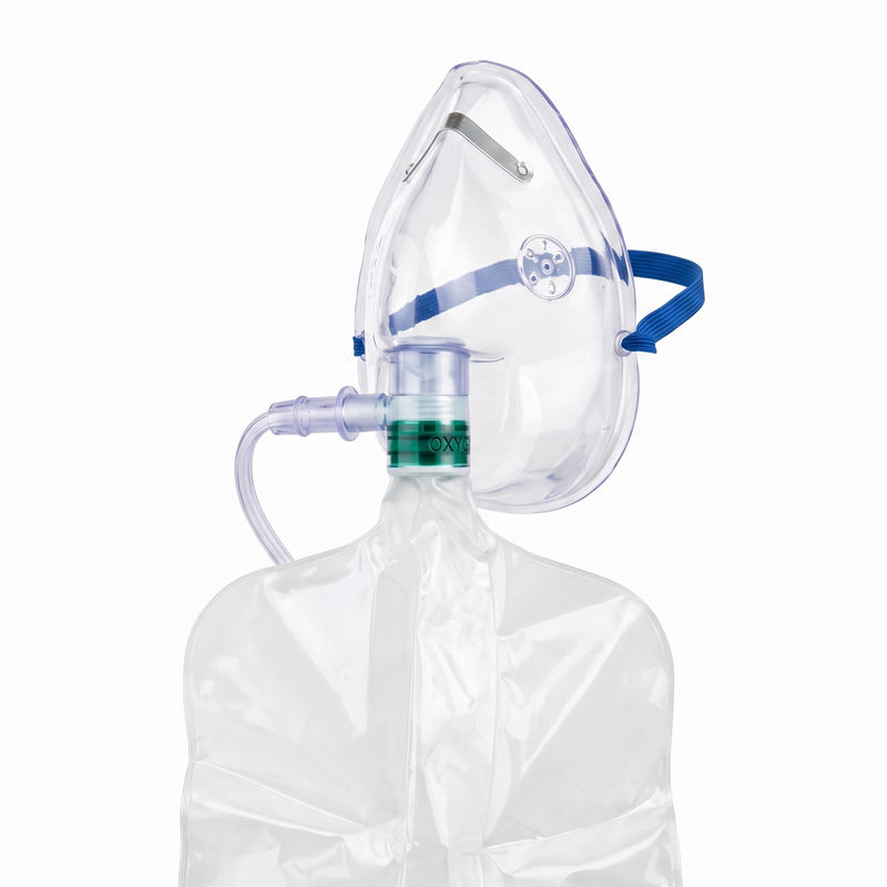 Cargue la imagen en el visor de la galería, Mascarilla Para Oxigeno Adulto Con Bolsa Reservorio, De Alta Concentración Válvula Y Tubería De 2.1M / 7' marca Respifix