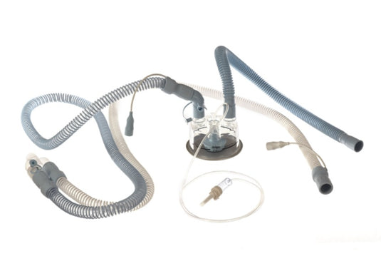 Circuito respiratorio para adulto Dräger VentStar Helix, doble calefactado (MP02606), en su empaque estéril para ventilador mecánico.