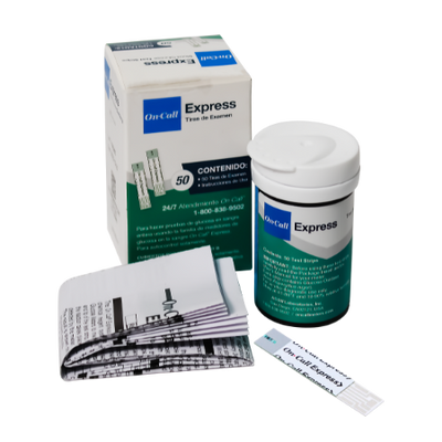 Tira Reactiva Para Glucometro On Call Express - Caja Con 50 Tiras - Acon marca On Call Express