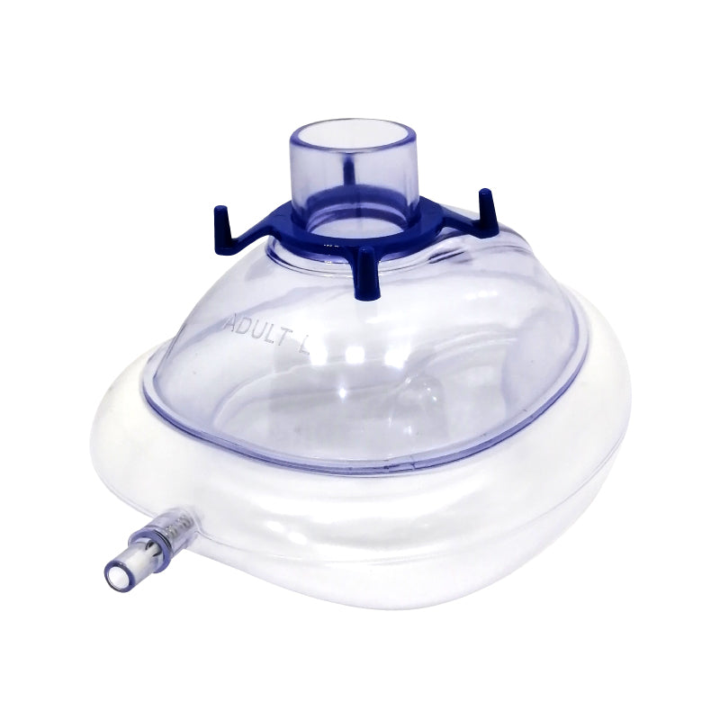 Cargue la imagen en el visor de la galería, Mascarilla facial para anestesia tamaño 6 (Azul) marca Respifix, con cojín inflable Fix Seal y válvula de ajuste.