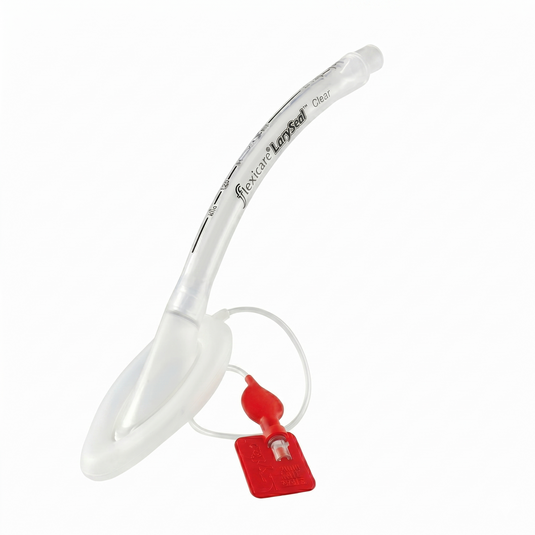 Mascarilla Laringea Laryseal Transparente De Una Via Desechable #5 marca Flexicare
