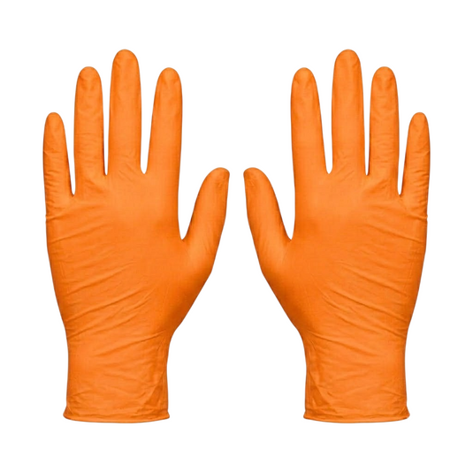 Guante De Látex Ambiderm Plus Liso Naranja Talla Chica Caja Con 100 Piezas marca Ambiderm