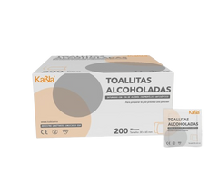 30102-2-50 Toallitas Alcoholadas con 70% de Alcohol Isopropílico - Corrugado de 50 cajas con 200 piezas c/u