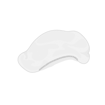Bolsa con 100 gorros plisados desechables en color blanco