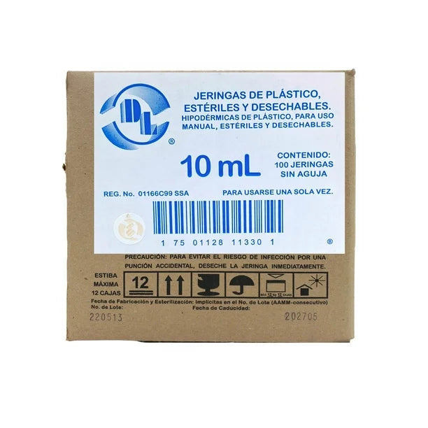 Jeringa De 10 Ml. Sin Aguja