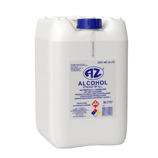 Alcohol Desnaturalizado 70 Grados Porrón 20 Lts Marca ALCOZAP