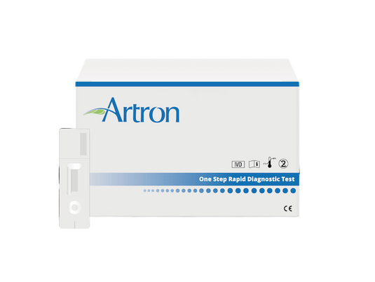 Prueba de Embarazo para detección de Gonadotropina Coriónica Humana (hCG) en Cassette - Caja con 25 piezas - Artron