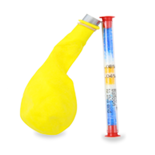 AAB0840 Prueba para detección de alcohol en aliento - kit con 25 pruebas, incluye globo