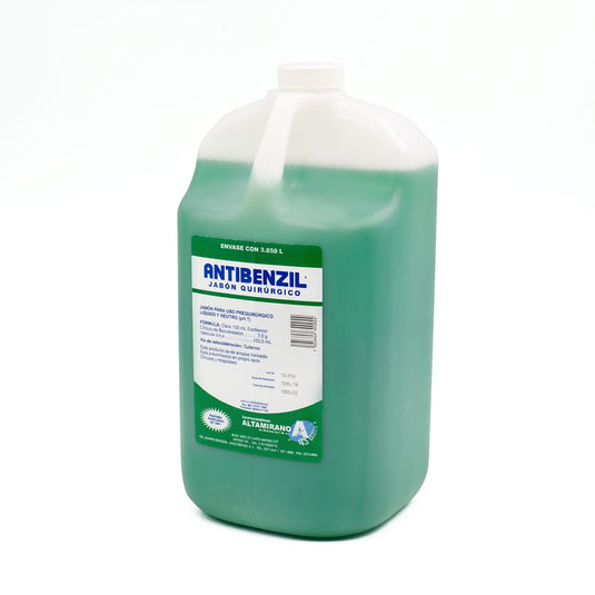 Jabón Liquido Neutro Para Uso Prequirúrgico Con Cloruro De Benzalconio Al 1% Cada 100Ml De Benzalconio con 3.85 LTS Marca Altamirano