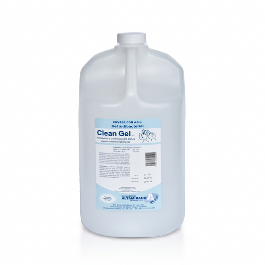 Gel Homogéneo, Transparente, Incoloro, Con O Sin Aroma, Utilizado Como Antiséptico Y Germinisida Para Manos 4 Litros marca Altamirano