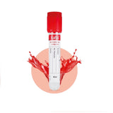 Tubo Vacutainer sin Aditivo con Tapa Roja de 13×100 mm 6 ml Plástico PET - Corrugado de 12 Gradillas con 100 piezas - Kabla