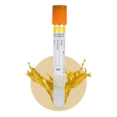 CY-103SGC (4ml)-1200 Vacutainer con Gel y Activador de Coágulo 13×75mm 4ml plástico PET, Color Oro - Corrugado de 12 Gradillas con 100 piezas