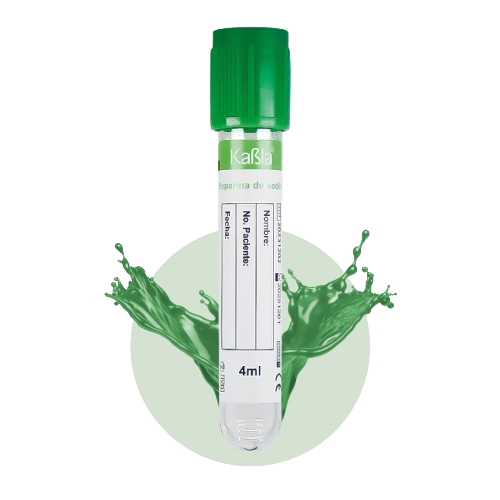 CY-107HL (6ml)-1200 Vacutainer con Heparina de litio, 13×100 mm 6 ml Plástico PET, Tapa Color Verde - Corrugado de 12 Gradillas con 100 piezas
