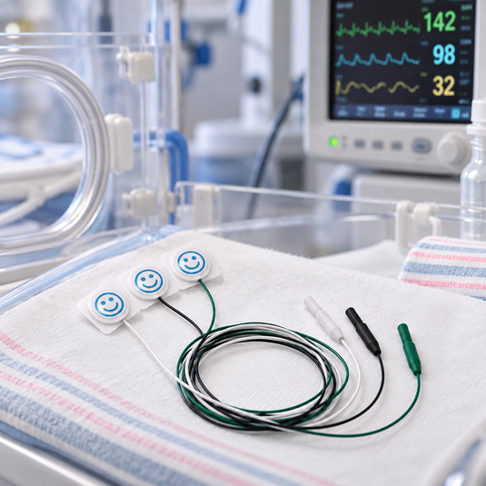 Electrodo Neonatal Radiolucido con 3 piezas marca Medico Electrodes