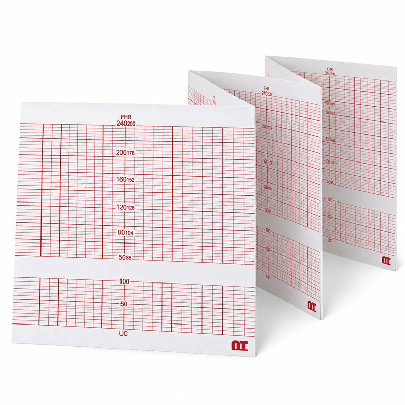 Cargue la imagen en el visor de la galería, Papel graficado en rojo. Medidas: 12cm*13cm doblado en Z de 250 hojas para Bistos BT300. marca NT
