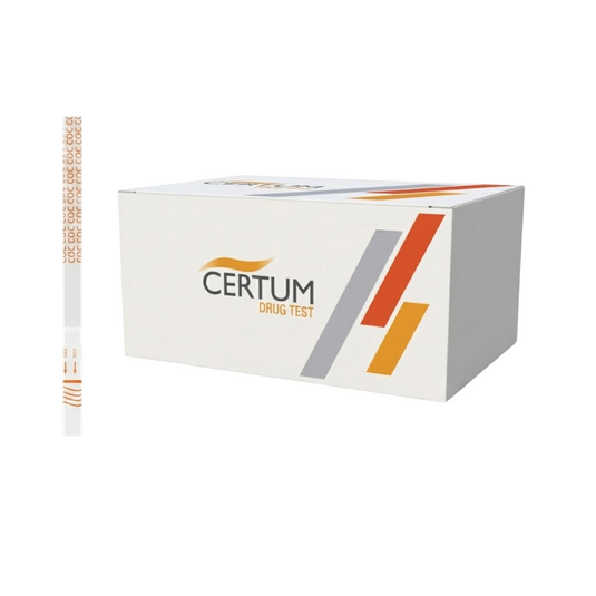 Prueba para detección de cocaína (COC) en tira - caja con 50 pruebas - Certum