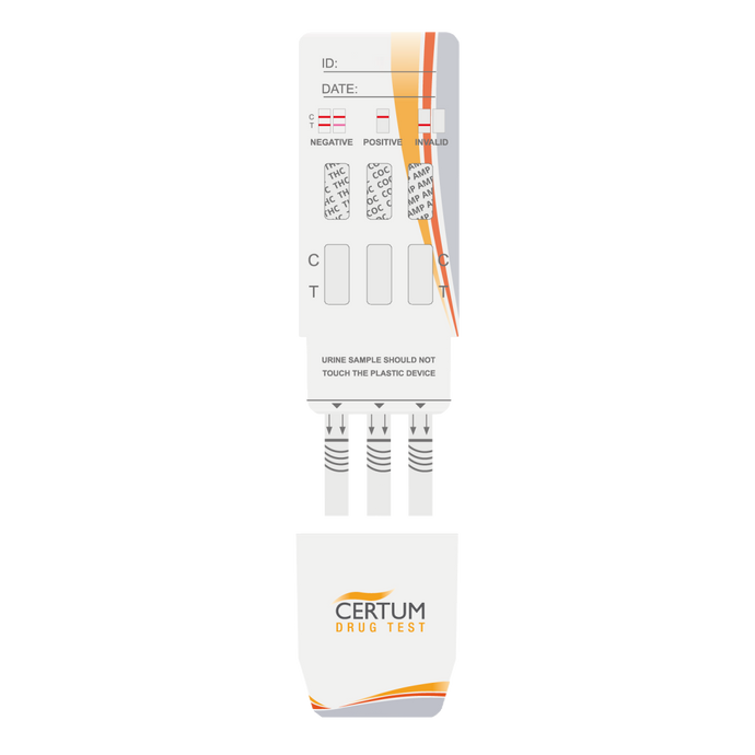 DOA-134 Panel multidrogas de 3 parámetros (THC/COC/AMP) - caja con 25 pruebas