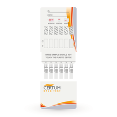 Panel multidrogas de 6 parámetros (THC/COC/AMP/MET/OPI/BZD) - caja con 25 pruebas - Certum