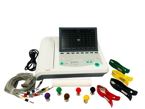 Cargue la imagen en el visor de la galería, Electrocardiografo Con Autodiagnostico De 12 Canales Y 12 Derivaciones (Electrocardiograma) Catálogo: ECEM1201
