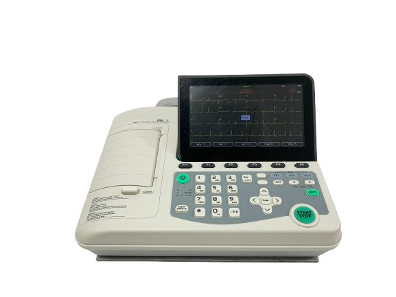 Cargue la imagen en el visor de la galería, Electrocardiógrafo Con Autodiagnóstico De 3 Canales Y 12 Derivaciones (Electrocardiograma) Catálogo: ECEM301
