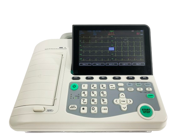 Cargue la imagen en el visor de la galería, Electrocardiografo Con Autodiagnostico De 6 Canales Y 12 Derivaciones (Electrocardiograma) Catálogo: ECEM601
