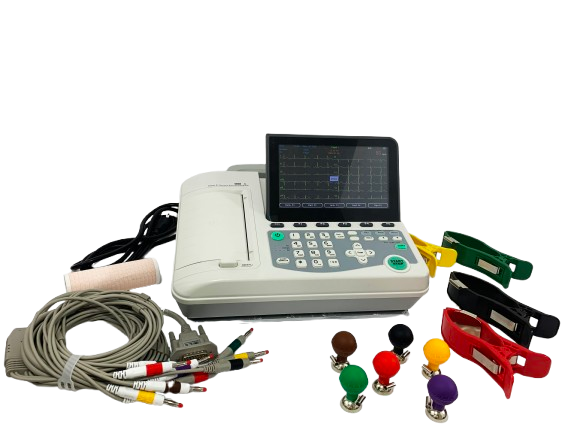 Cargue la imagen en el visor de la galería, Electrocardiografo Con Autodiagnostico De 6 Canales Y 12 Derivaciones (Electrocardiograma) Catálogo: ECEM601
