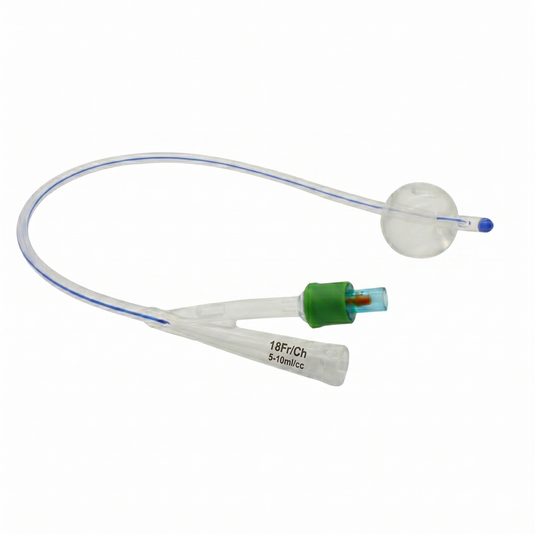 Sonda Foley Para Drenaje Urinario De Permanencia Prolongada De Elastómero De Silicón, Con Globo De Autorretención De 5 Ml, Estéril Y Desechable De 2 Vías, Calibre 18 Fr. Con 10 Piezas marca GTMK