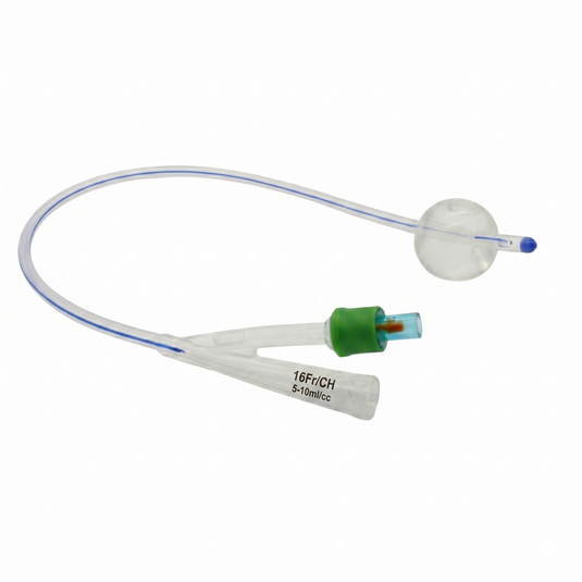 Sonda Foley Para Drenaje Urinario De Permanencia Prolongada De Elastómero De Silicón, Con Globo De Autorretención De 5 Ml, Estéril Y Desechable De 2 Vías, Calibre 16 Fr. Con 10 Piezas marca GTMK