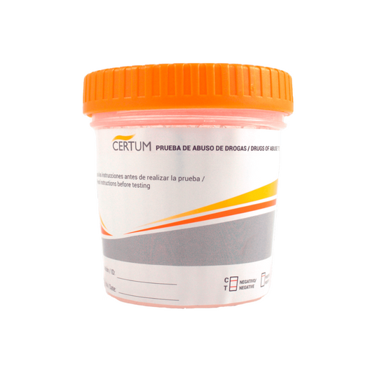Frasco simple cup de 6 parámetros (AMP/BAR/BZD/COC/MET/THC) - caja con 25 pruebas - Certum