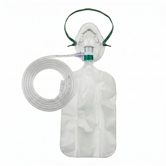Mascarilla Alargada De Alta Concentración De No Reinhalación Con Bolsa Reservorio, Adulto Con Dos Válvulas De Seguridad Y Tubo De Suministro De 2.13 Mts marca Hudson