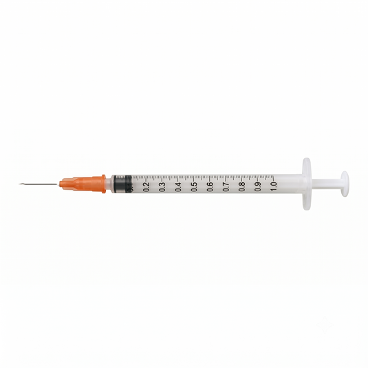 Jeringa esteril y desechable 1ml Tuberculina 25X16 con 200 piezas marca DL Sector Salud