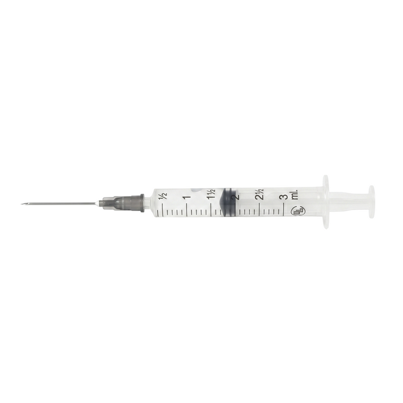 Cargue la imagen en el visor de la galería, Jeringa esteril y desechable 3ml con aguja 21X32 con 100 piezas marca DL
