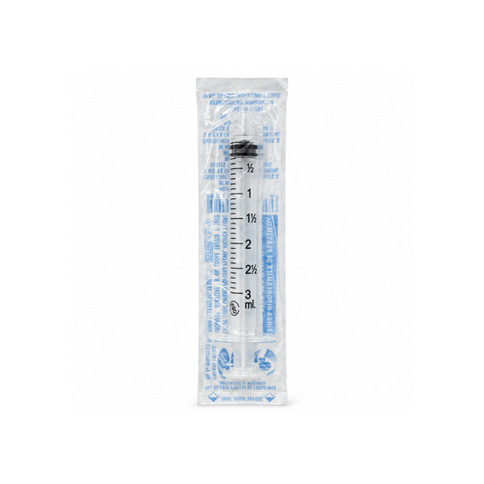 Jeringa esteril y desechable sin aguja 3ml con 100 piezas marca DL