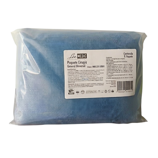 Liemedic Paquete Cirugía General Universal Sms35G Azul Esteril 1 Paquete marca Liemedic