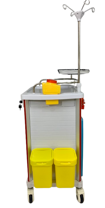Carro De Urgencias De Plástico ABS y Aluminio, Con Cajones, Llave, Etc. Catálogo: MAET750H